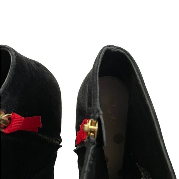 BODEN Marlow Suede Heeled Ankle Bootie Black Size 38 EU / US 7.5 - Picture 6 of 11